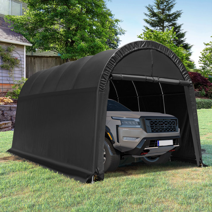 EROMMY 12 Ft. W x 20 Ft. D Garage Heavy Duty Carport Portable Garage